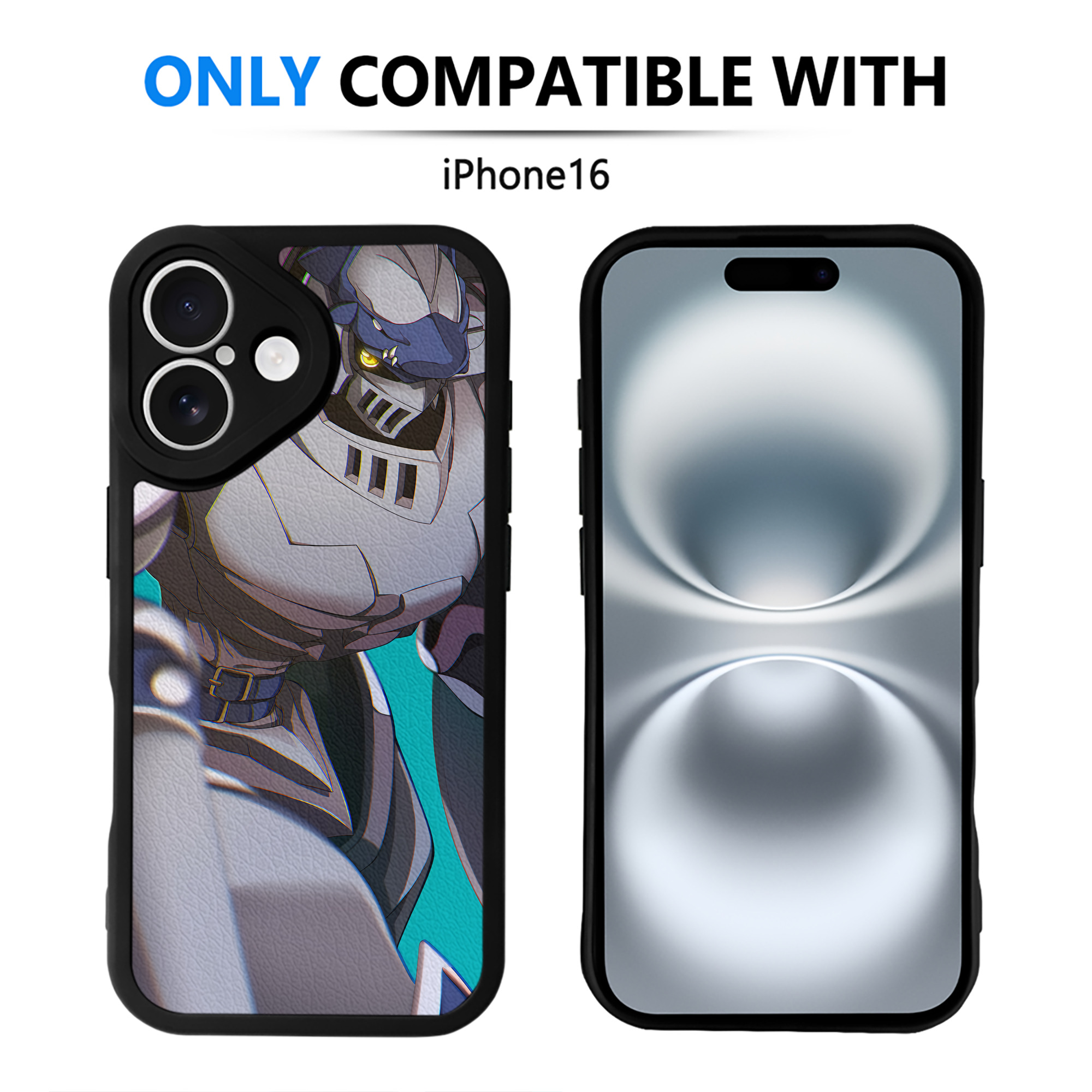 （画像用） Digimon デジタルモンスター/デジモン 【iPhone 16シリーズ対応】シリコンスマホケース（レザー調） 材質：シリコン